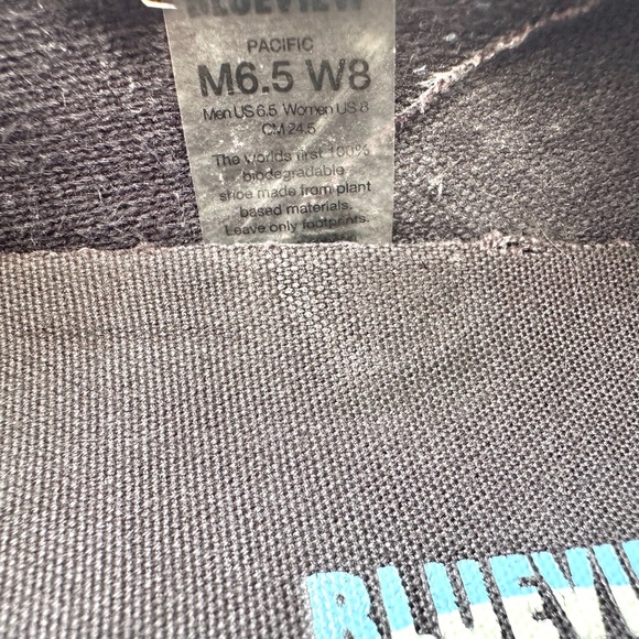 Blueview Pacific Eco-Friendly Plastic-Free Slip-On Sneaker Pitch Black 8 Womens - Picture 8 of 10